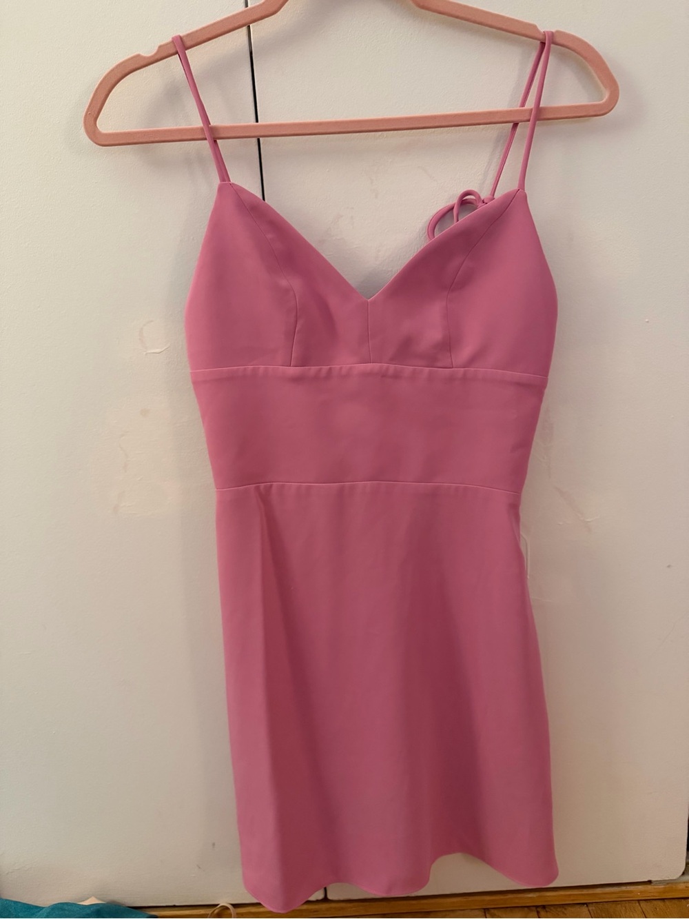 Amanda Uprichard Pink V-Neck Slip Dress